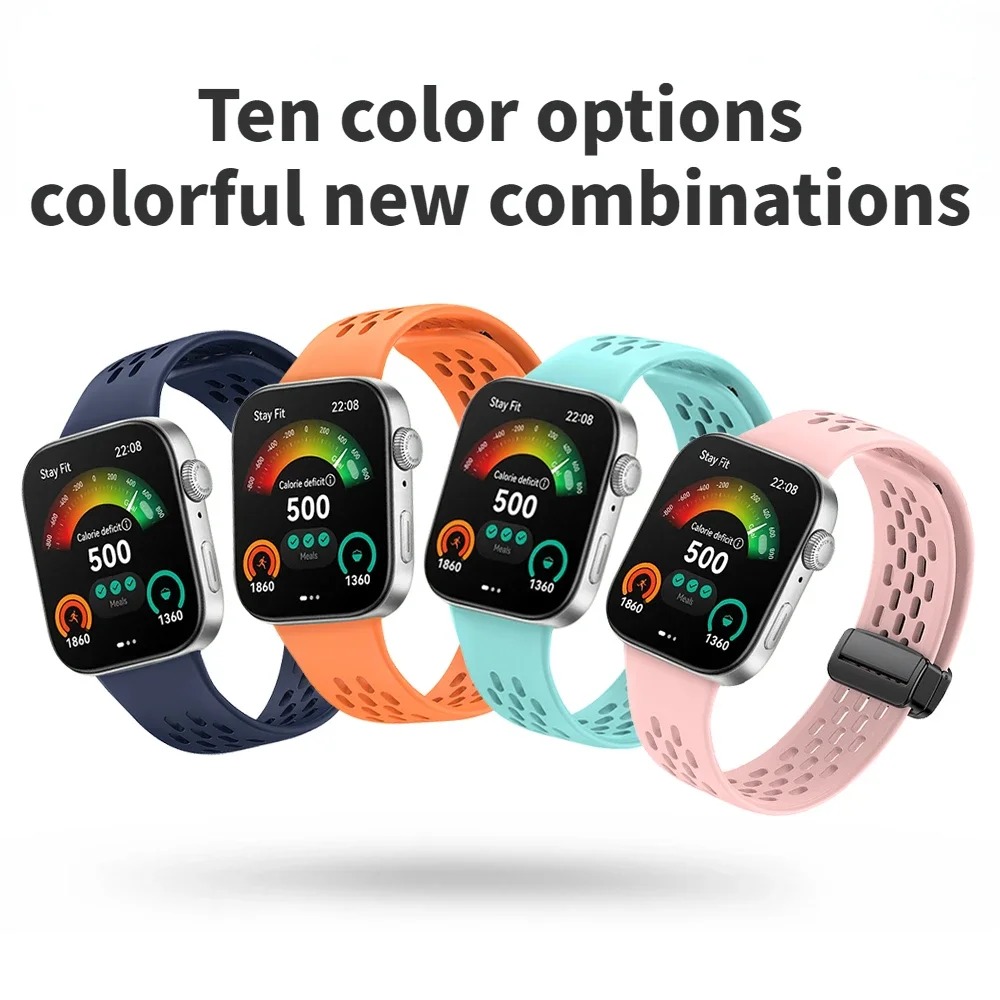 Bracelet Magnétique pour Huawei Watch Fit 3 / 4 / 4 Pro – Silicone Sport Respirant