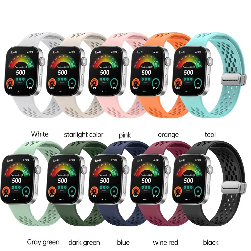 Bracelet Magnétique pour Huawei Watch Fit 3 / 4 / 4 Pro – Silicone Sport Respirantimage-2