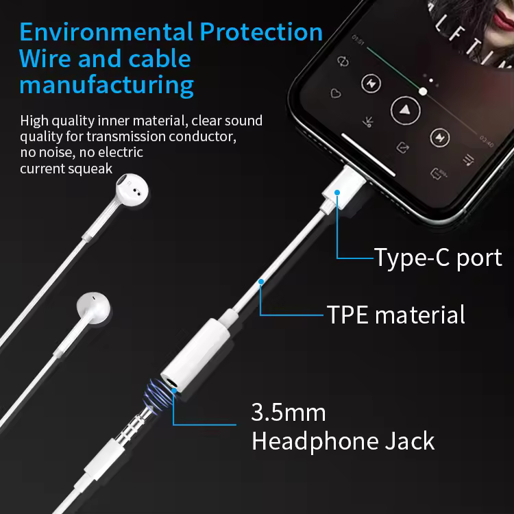 Câble Adaptateur Type-C vers Jack 3,5 mm image 3