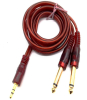Câble Audio Jack 3.5mm vers 6.35mm Leoie – Longueur 1.5 m, Finition Marron Premium image 3