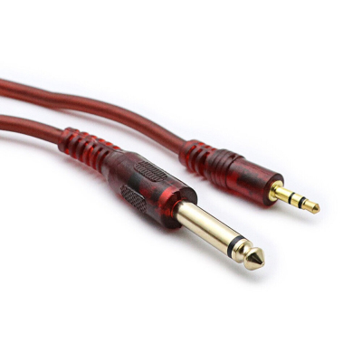 GENERALE - Câble Audio Jack 6.35mm vers 3.5mm – 1.5 Mètres : Adaptateur Mono vers Stéréo Haute Fidélité