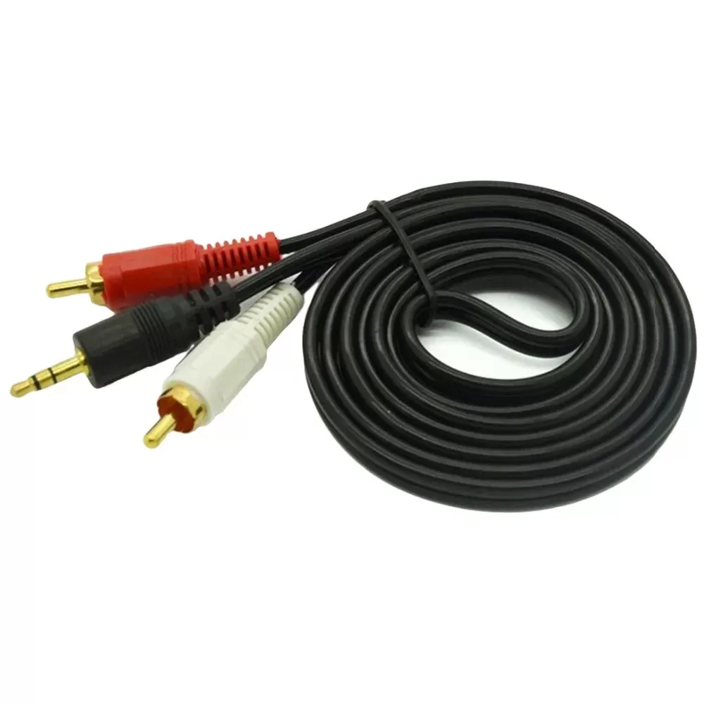 Câble Audio Stéréo 1.5m Mâle vers Double Prise 2RCA image 1