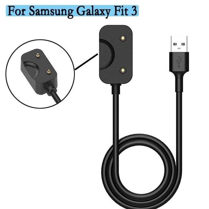 GENERALE - Câble de Chargeur pour Samsung Galaxy Fit 3 – Station de Recharge USB Magnétique – SM-R390 – Noir.