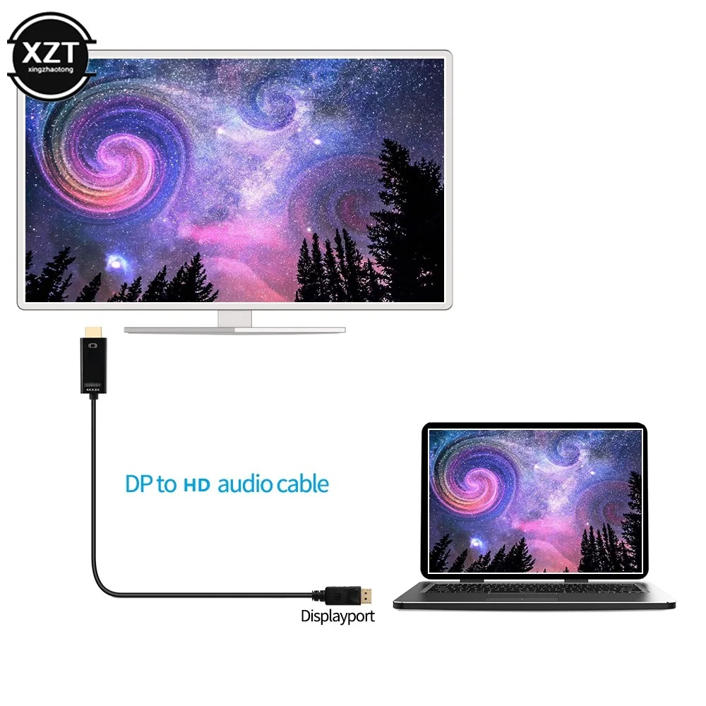 Câble DisplayPort vers HDMI 4K – Adaptateur Haute Vitesse pour PC Dell, HP, Lenovo image 3