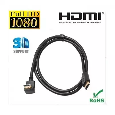 GENERALE - Câble HDMI 1,5 M Ethernet 1.4 V haute vitesse Full HDTV 3D 1080p // tête coudée