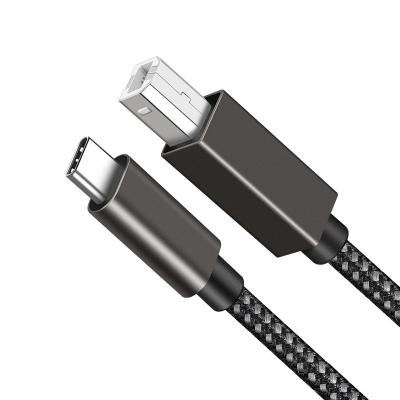 Câble pour Imprimante USB-C Pro-Tech 1,5 Mètre – Gainage Tressé Ultra-Résistant & Transfert de Données Rapide