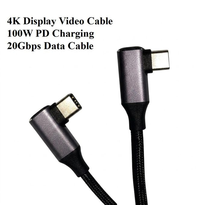 Câble USB-C 1m Double Coudé - Le câble de charge gaming ultra-robuste anti-torsionimage-2