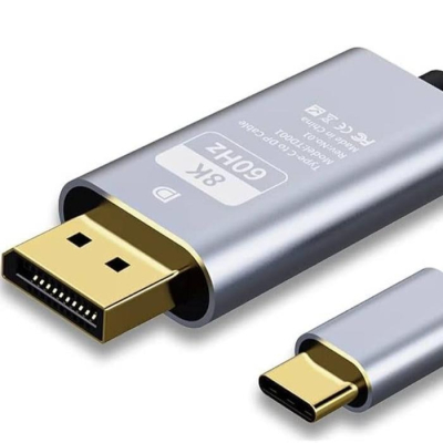 Câble USB-C vers DisplayPort 1.4 – 8K @ 60Hz / 4K @ 144Hz : Performance Ultime