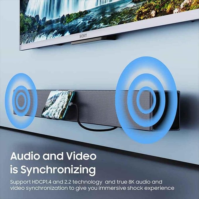 Câble Vidéo Premium Type-C vers DP – 1.8m – Compatible 4K 120Hz & 8K 60Hzimage-2