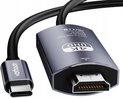Câble USB-C vers HDMI 4K – 200 cm : Adaptateur Direct pour MacBook, Samsung et Android
