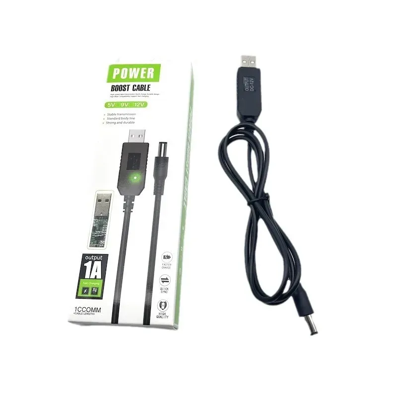 Câble USB Élévateur de Tension DC 5V vers 9V/12V – Câble d'Alimentation USB Jack 5.5 x 2.1mm pour Routeur, Audio, Haut-Parleurs image 1