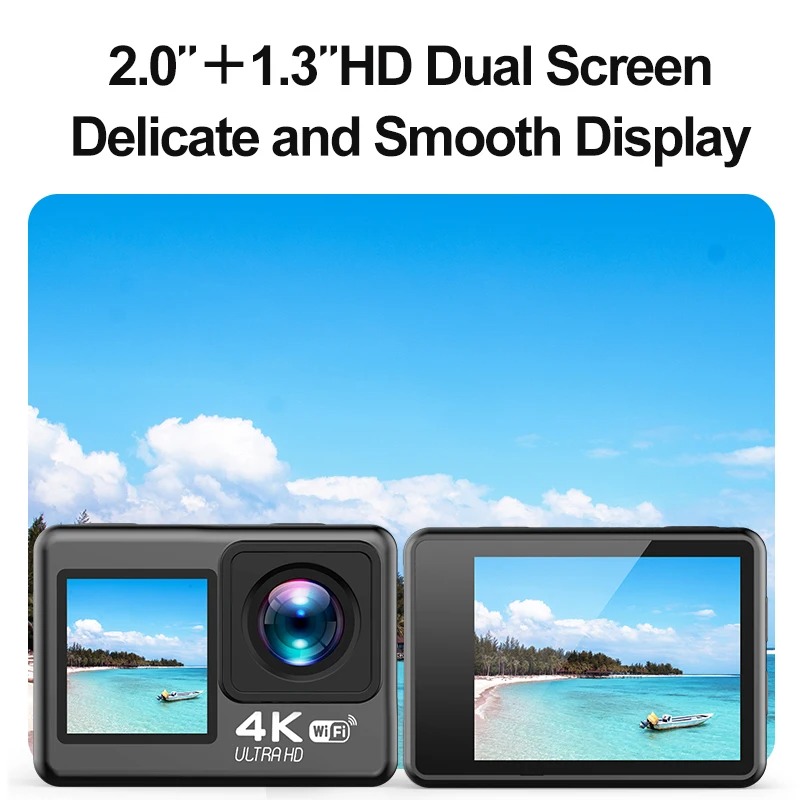 Caméra d'Action LUOSI 4K 30FPS 20MP – Étanche, Stabilisation EIS, Télécommande Sans Fil, Idéale Sport et Tourisme image 3