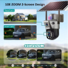 Caméra de Surveillance 4G Solaire 12MP - Triple Objectif & Zoom Optique x10image-2