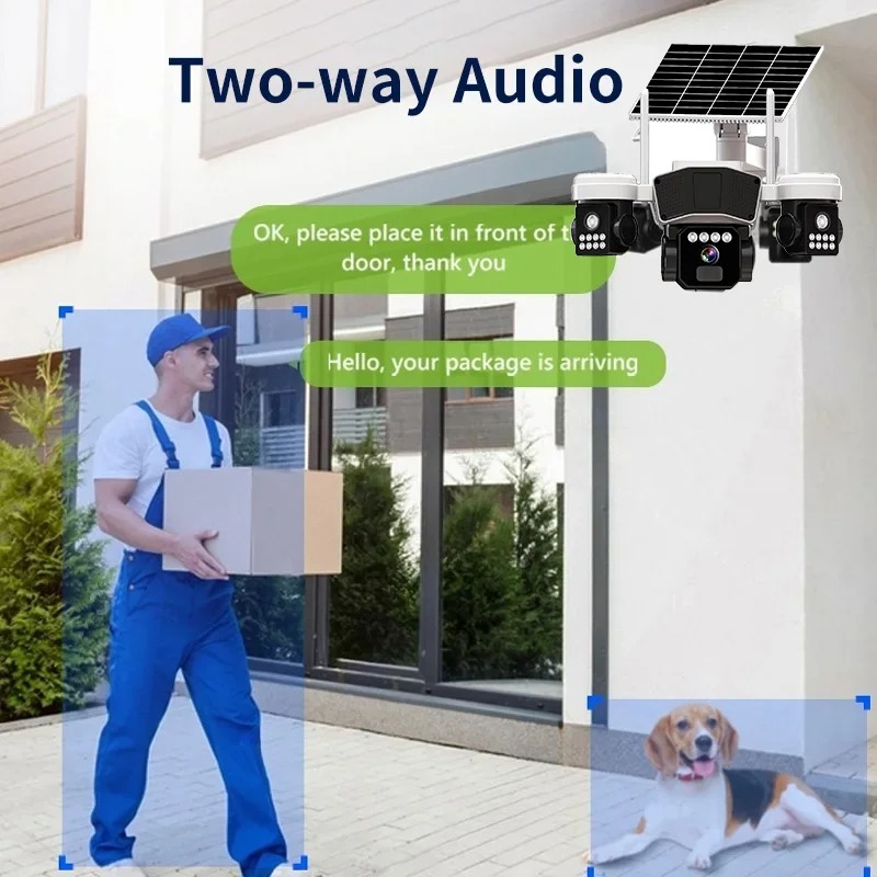 Caméra de Surveillance 4G Solaire à Triple Objectif 6MP/4Kimage-2