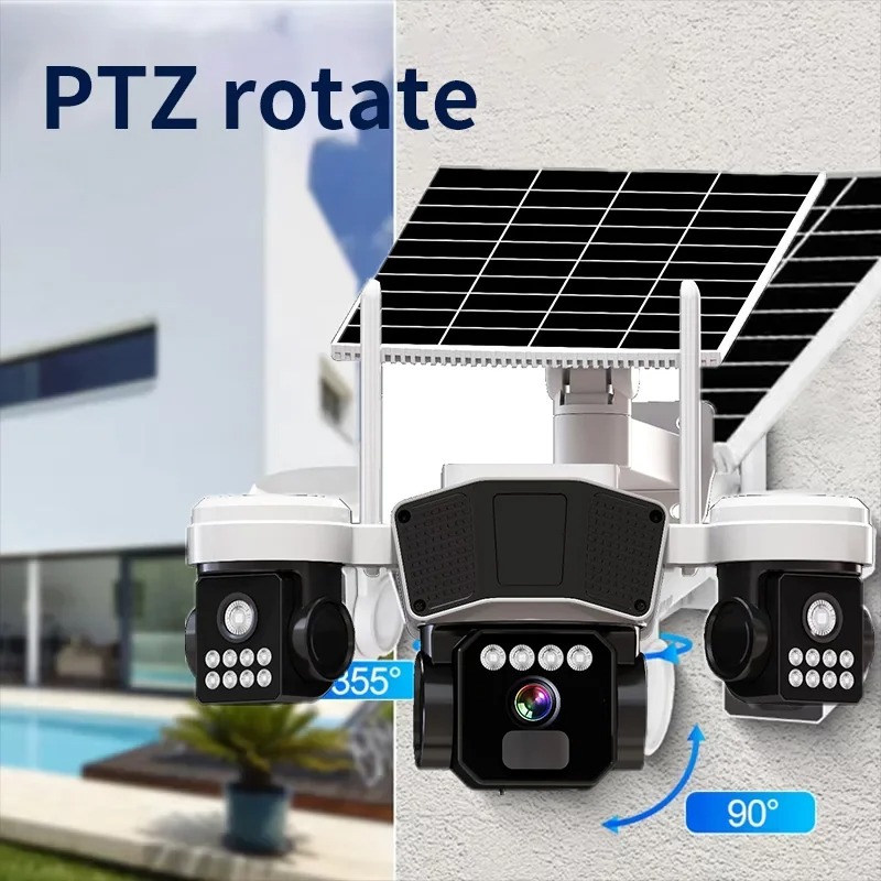 Caméra de Surveillance 4G Solaire à Triple Objectif 6MP/4K image 3