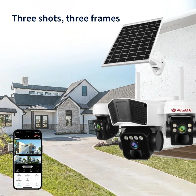 Caméra de Surveillance 4G Solaire Sans Fil – Carte SIM, Extérieur & Intérieur, Vision Nocturne IR image 3