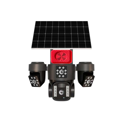 GENERALE - Caméra de Surveillance Solaire Autonome – Triple Objectif 12MP & Vue Panoramique 360°