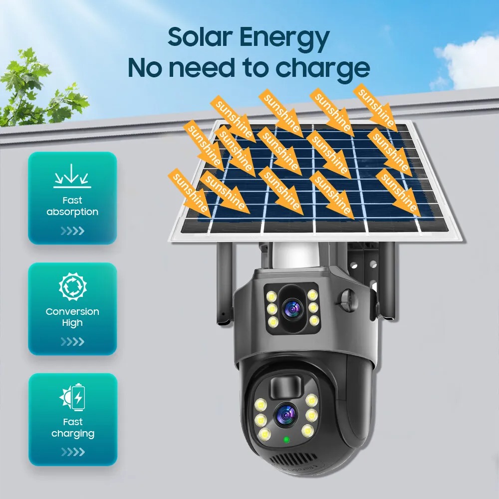 Caméra de Surveillance Solaire LLSEE 4G 8MPimage 4