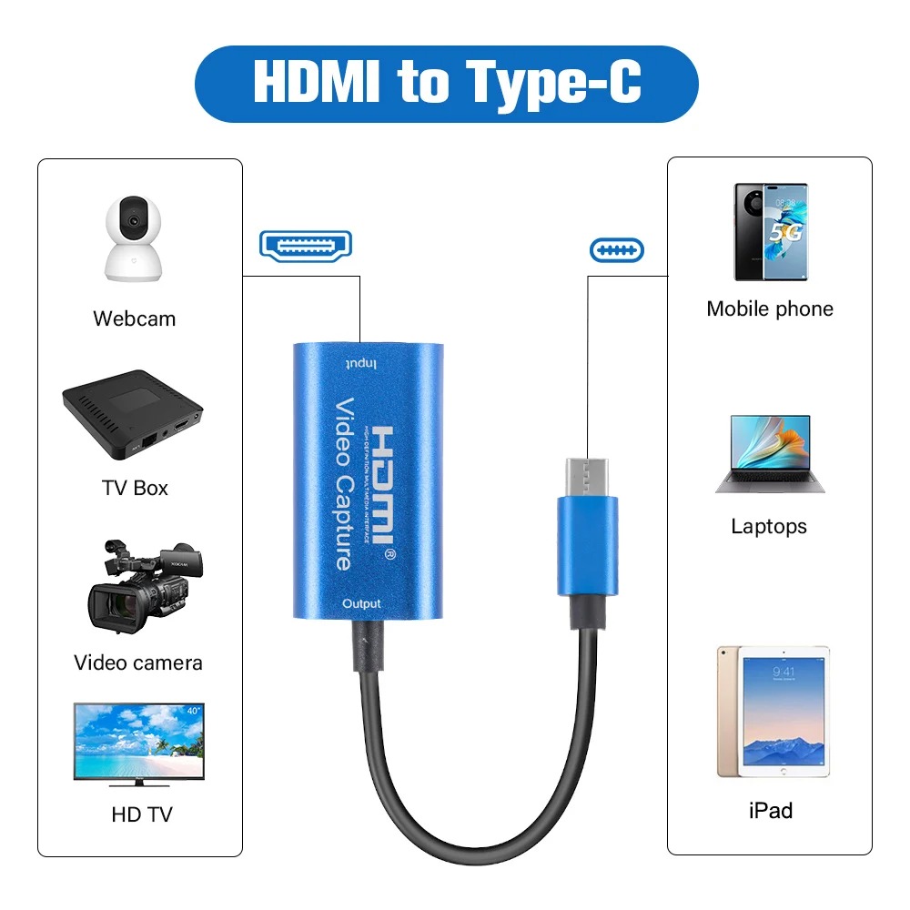 Carte d'Acquisition Vidéo HDMI vers USB-C 1080p image 3