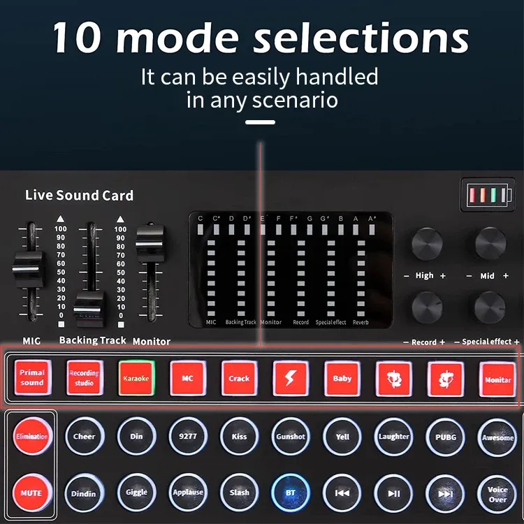 Carte Son M9 Live – Interface Audio USB pour Streaming et Podcast Mobileimage-2