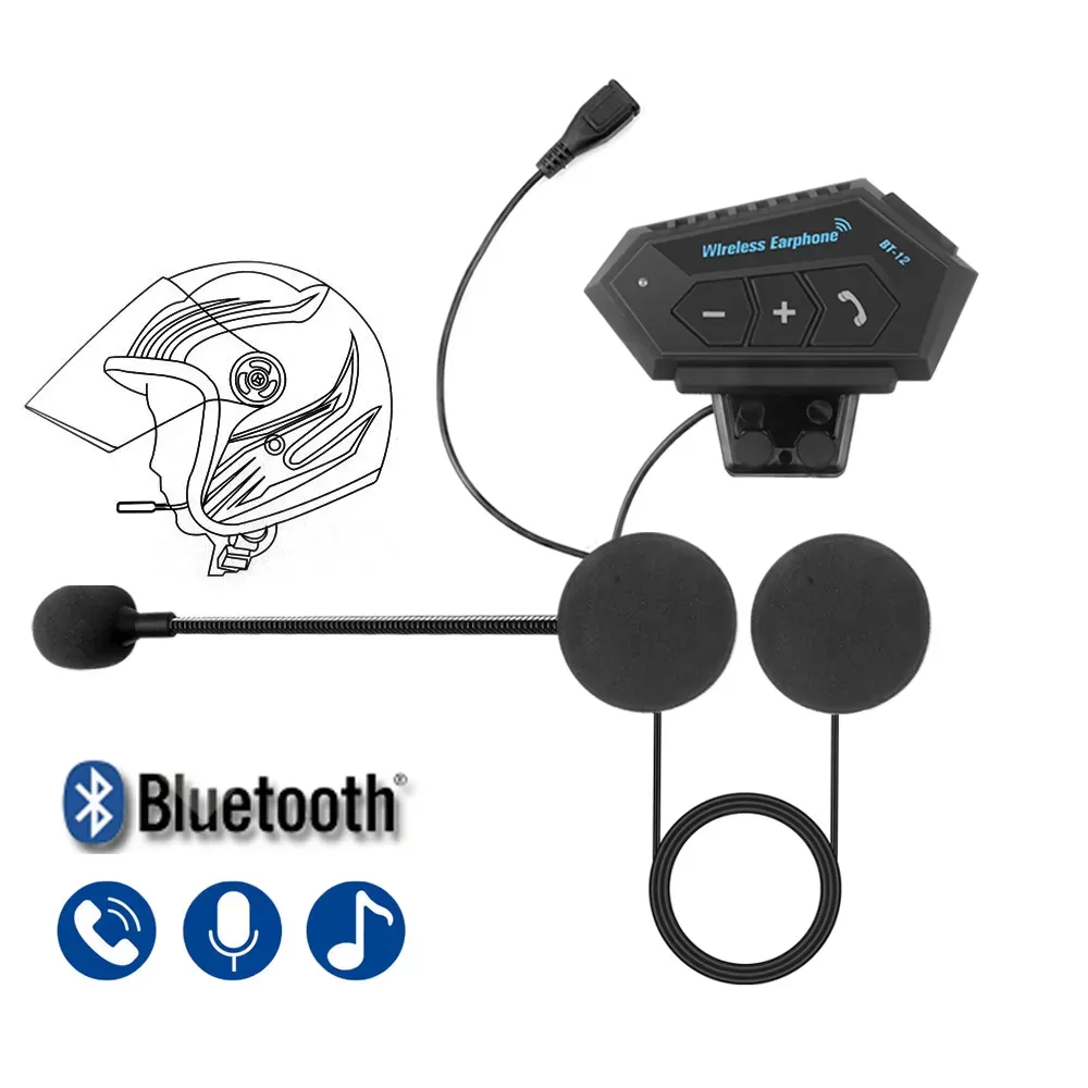 Casque de Moto Bluetooth BT12 image 1