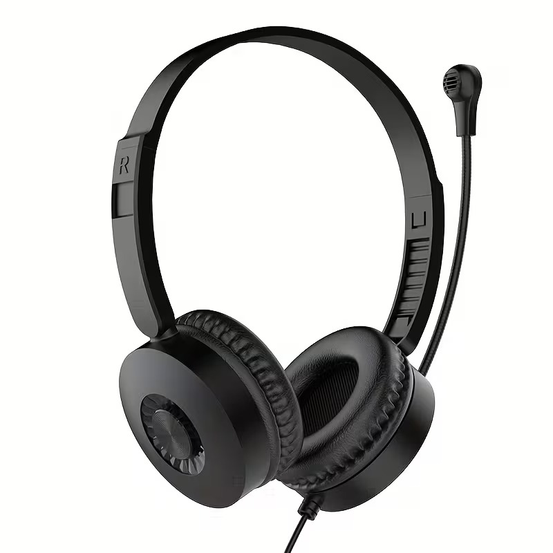 Casque Filaire HP DHE-8009 – Micro Flexible et Réduction de Bruit – Idéal Call Center et Zoom. image 1