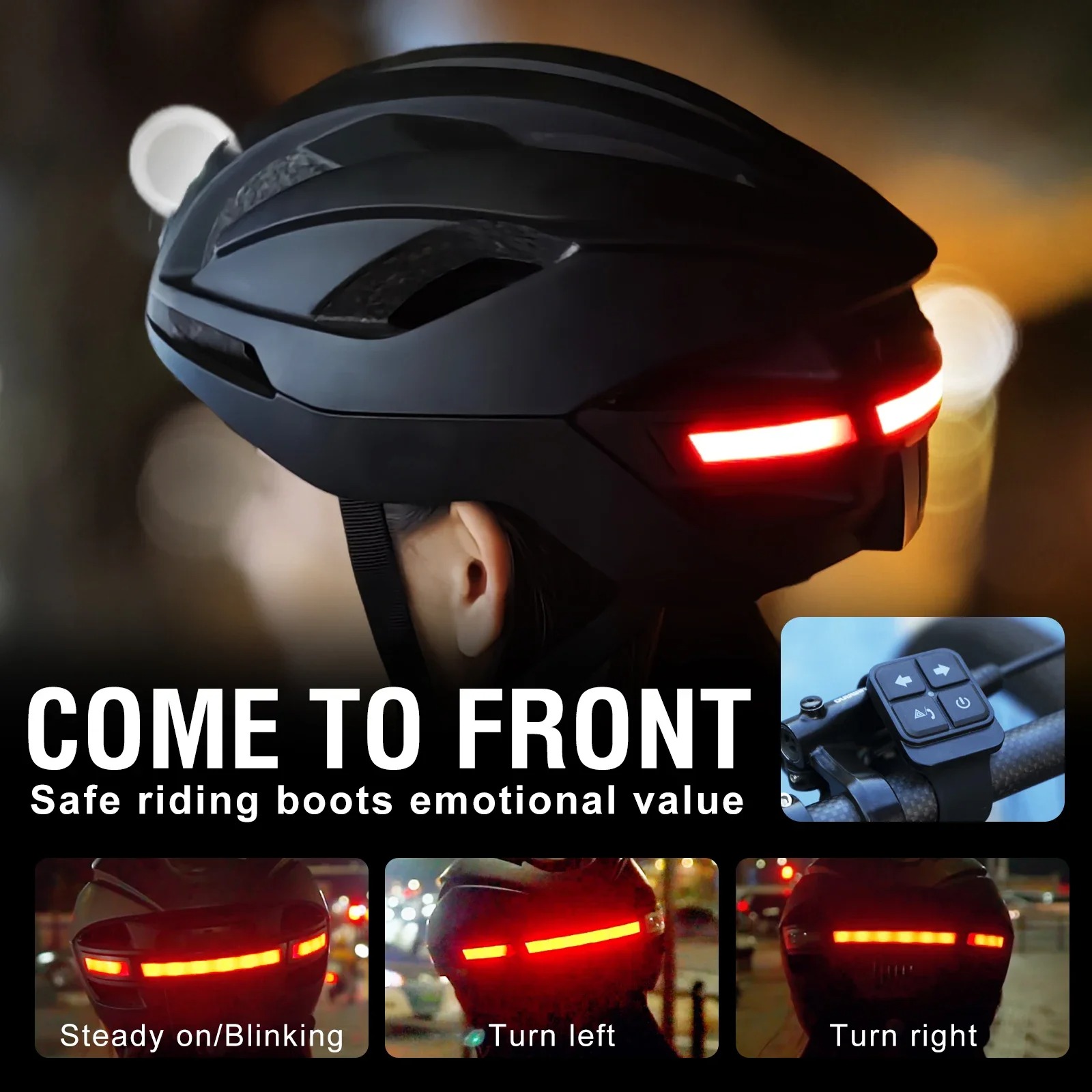 Casque Intelligent de Cyclisme 1080p – Clignotants LED, GPS, Bluetooth & Appels Mains Libres image 3