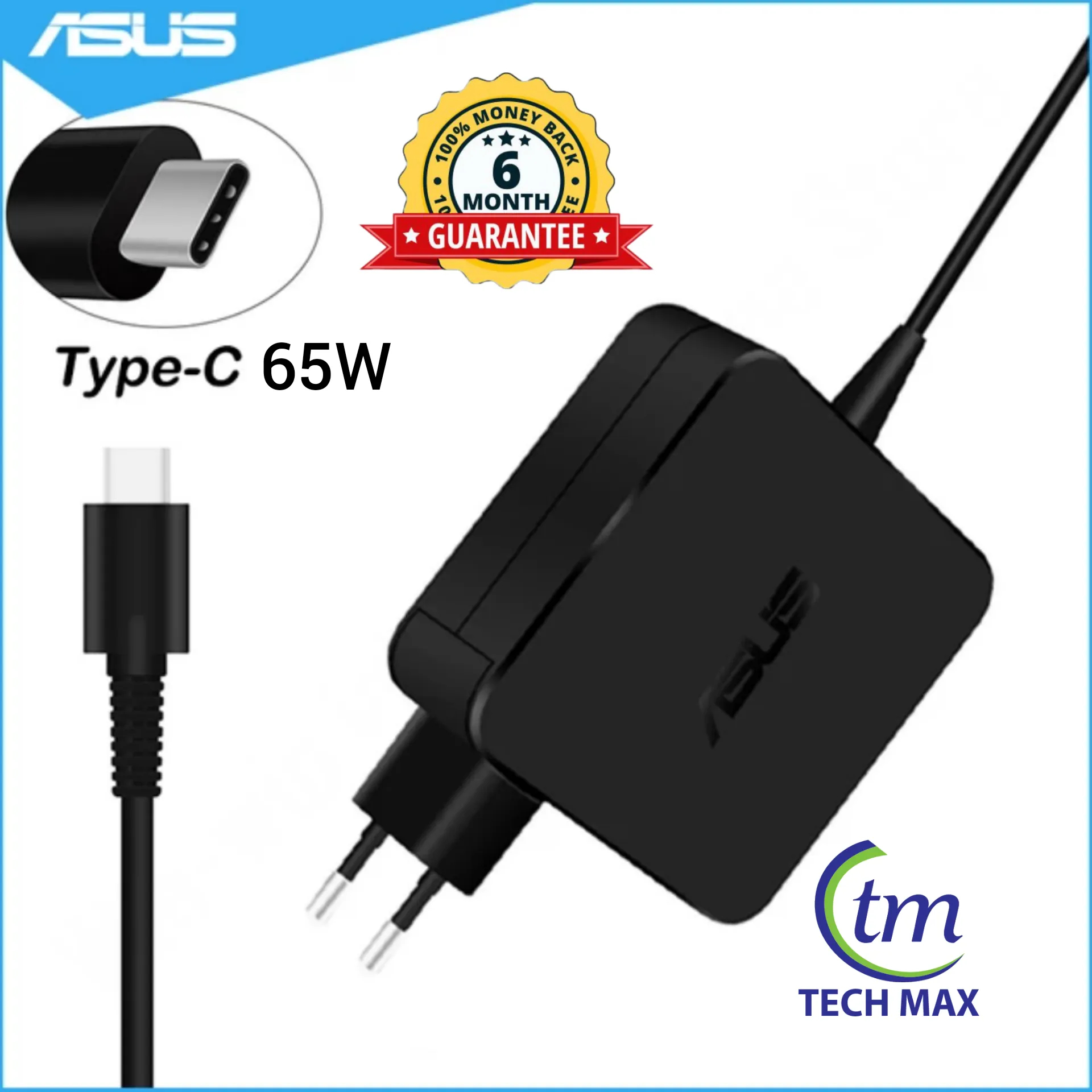 Chargeur Adaptateur Secteur ASUS 65W USB-C — Alimentation 20V 3.25A pour ZenBook, VivoBook & Chromebook image 3