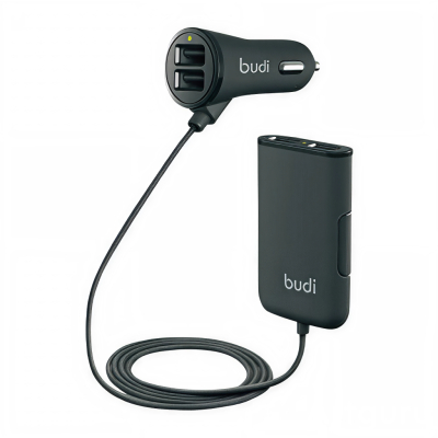Chargeur de Voiture Budi M8J068 4 Ports USB –