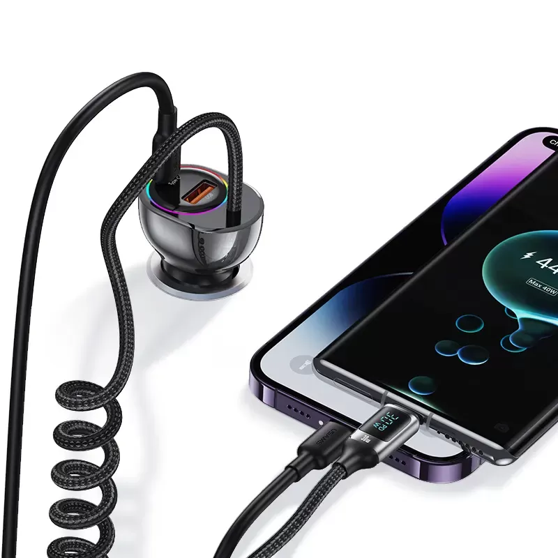 Chargeur de Voiture USB USAMS 60Wimage-2
