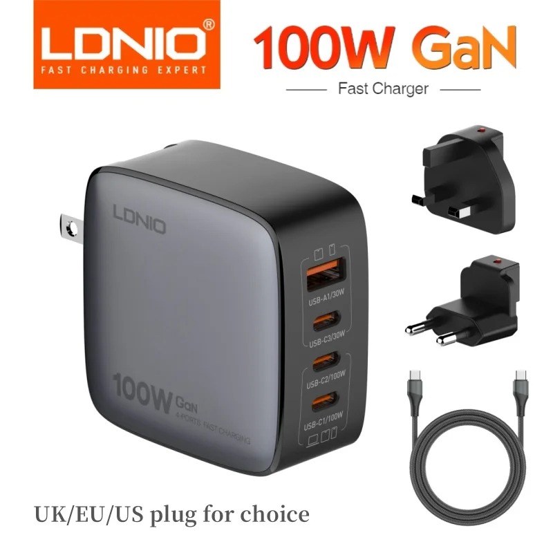 Chargeur LDNIO A6410C 140W – Station de Charge Super Rapide avec Écran LED