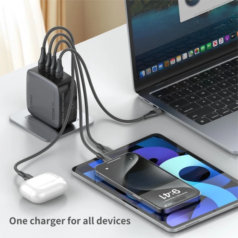 Chargeur LDNIO A6410C 140W – Station de Charge Super Rapide avec Écran LED image 3