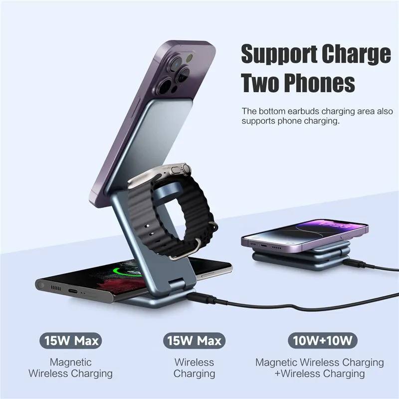 Chargeur Magnétique sans fil 3 en 1 pour Téléphoneimage 4