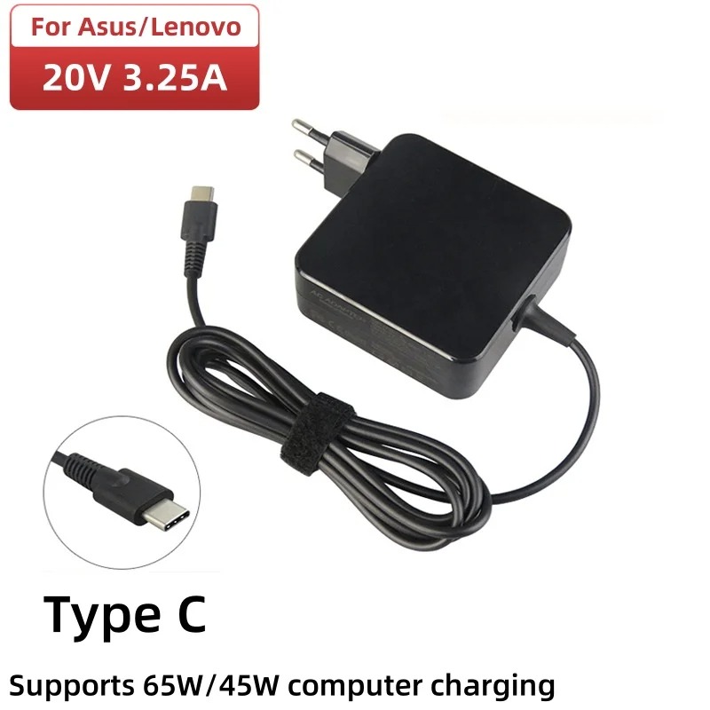 Chargeur USB C 65W pour Macbook Pro/Air Huawei Matebook D14 D15 ASUS Zenbook Lenovo Yoga HP