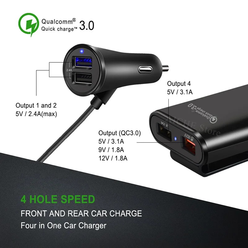 Chargeur Voiture 4 Ports 40W image-2
