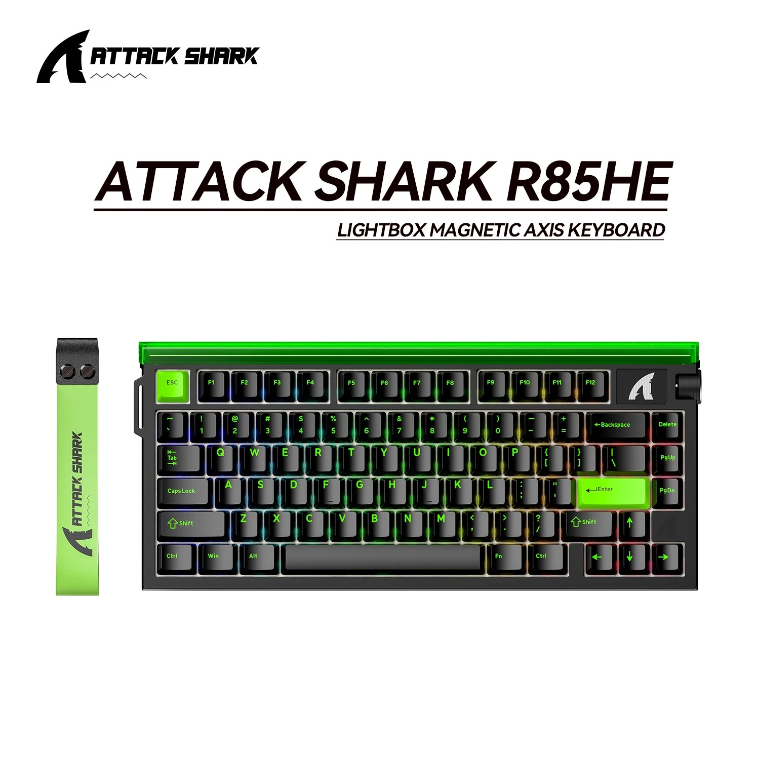 Clavier Magnétique Gamer ATTACK SHARK R85 HE – Taux 8KHz, Précision RT 0.005mm & Boîte à Lumière Personnalisée