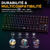 Clavier Mécanique Gamer SH X67 87 Touches – Switches Bleus Clicky, Rétroéclairage LED RGB & Double Langue FR/ARimage-2