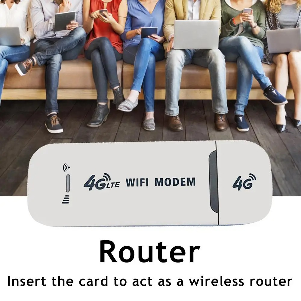 Clé Modem Sans Fil 4G LTE 150 Mbps – Adaptateur WiFi Mobile Haut Débit, Routeur de Carte pour Bureau et Domicileimage-2