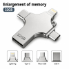 Clé USB 4-en-1 FlashDrive 32GB / 64GB – Connecteurs Lightning, USB-C, Micro USB & USB-A pour iOS, Android & PC image 1
