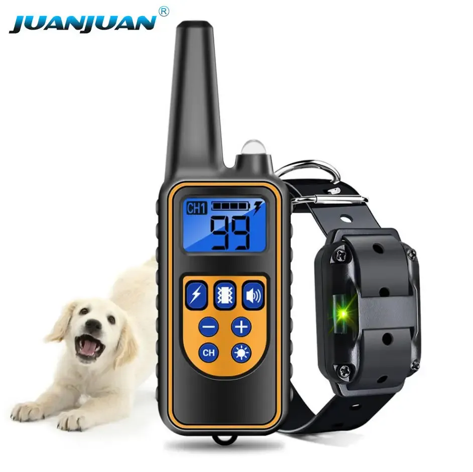 Collier de Dressage Électrique 800m – Chien Étanche avec Écran LCD