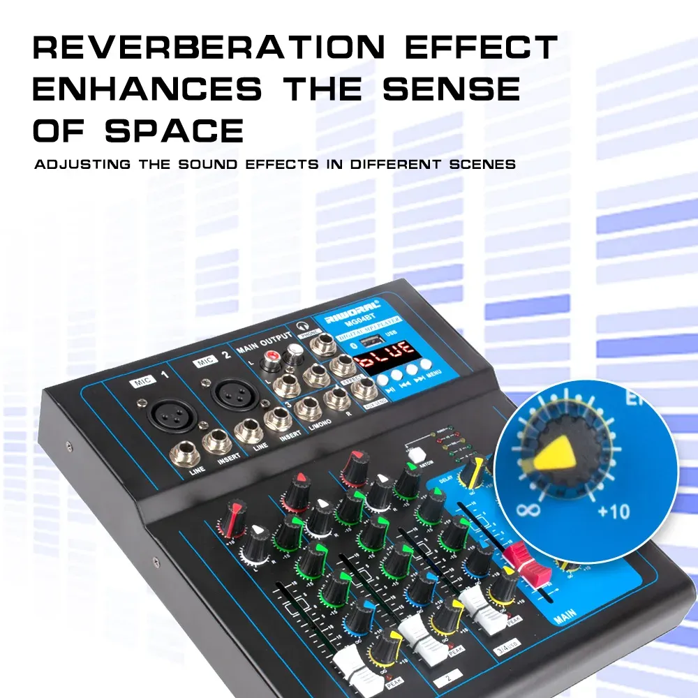 Console de Mixage MG07-BT – Mixer Stéréo 5+2 canaux avec Bluetooth et USB image 3