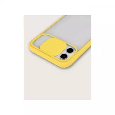 GENERALE - Coque iPhone 12 Pro Max avec couvercle de caméra à glissière à cadre contrasté