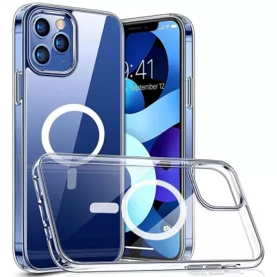 GENERALE - Coque Silicone Transparente Pour Recharge à Induction - Pour iPhone 12 PRO MAX - Recharge Sans Fil - Magnétique