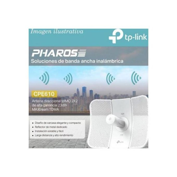 CPE Extérieur TP-Link CPE610 5GHz 300Mbps 23dBi – Antenne Directionnelle Longue Portée & PoE Inclus image 3