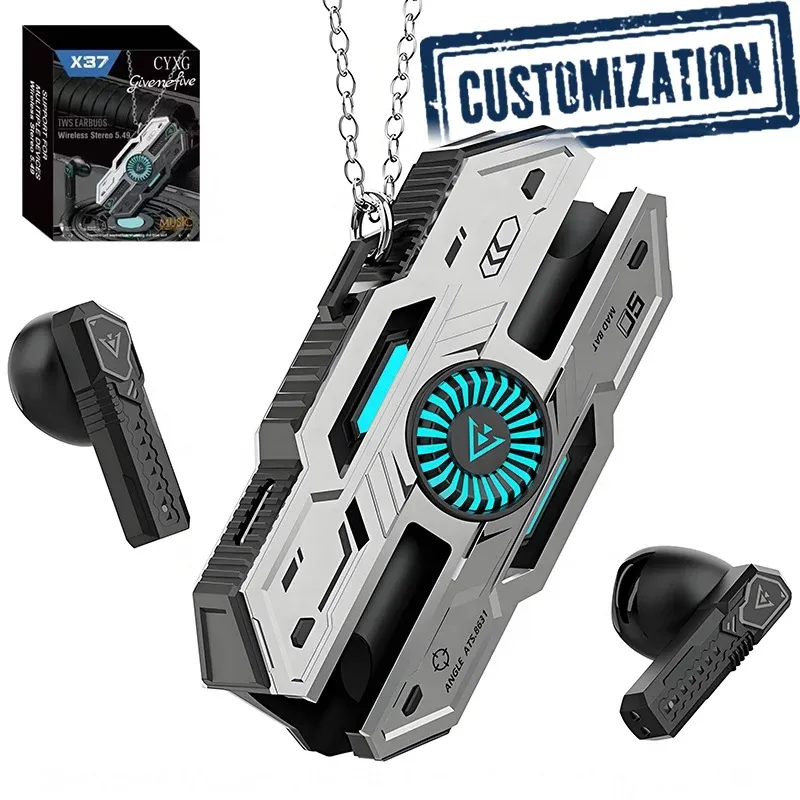 CyberBuds X37 Pro – Écouteurs Gaming TWS en Alliage de Zinc avec Éclairage RGB & Modes Jeu/Musique