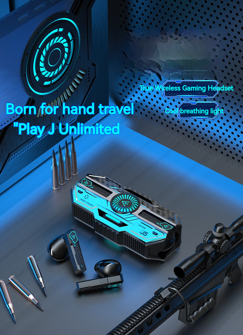 CyberBuds X37 Pro – Écouteurs Gaming TWS en Alliage de Zinc avec Éclairage RGB & Modes Jeu/Musique image 3