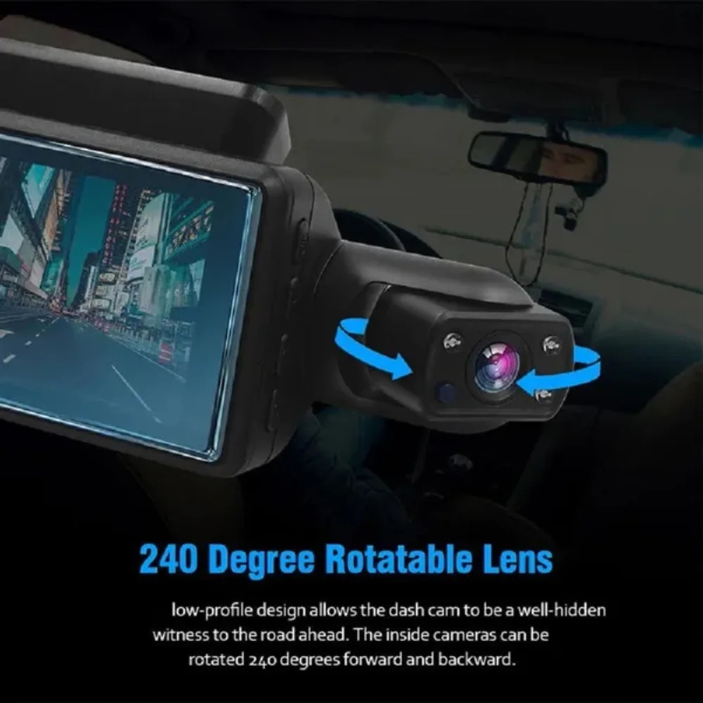 Dash Cam Double Objectif 1080P – Caméra de Voiture avec WIFI et Vision Nocturneimage-2