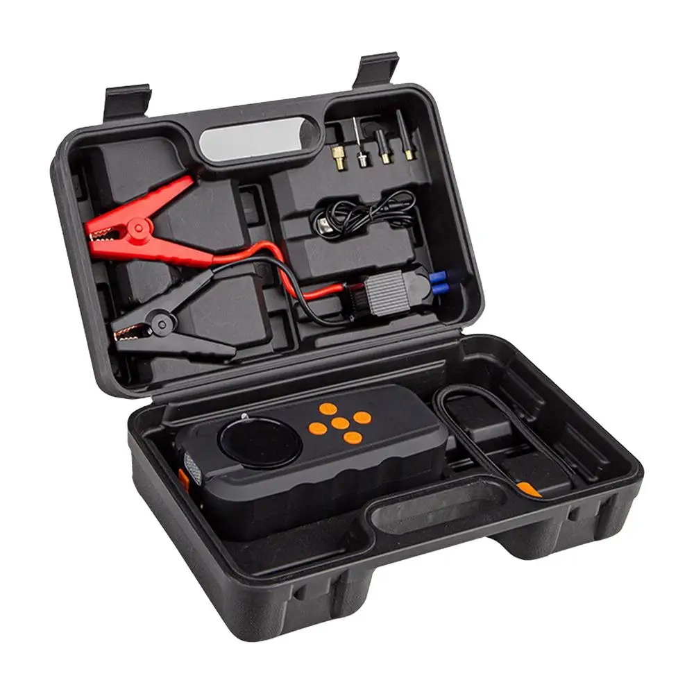 GENERALE - Démarreur de voiture 4-en-1 HiMK CM-315 : Batterie externe, compresseur, lampe LED, 1000A