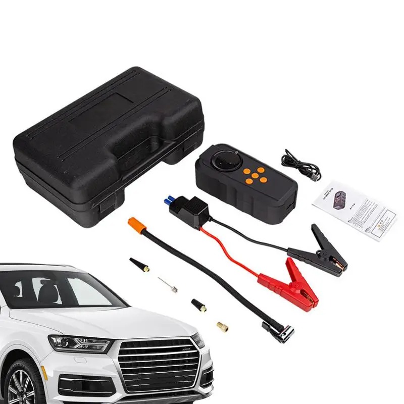 Démarreur de voiture 4-en-1 HiMK CM-315 : Batterie externe, compresseur, lampe LED, 1000Aimage-2