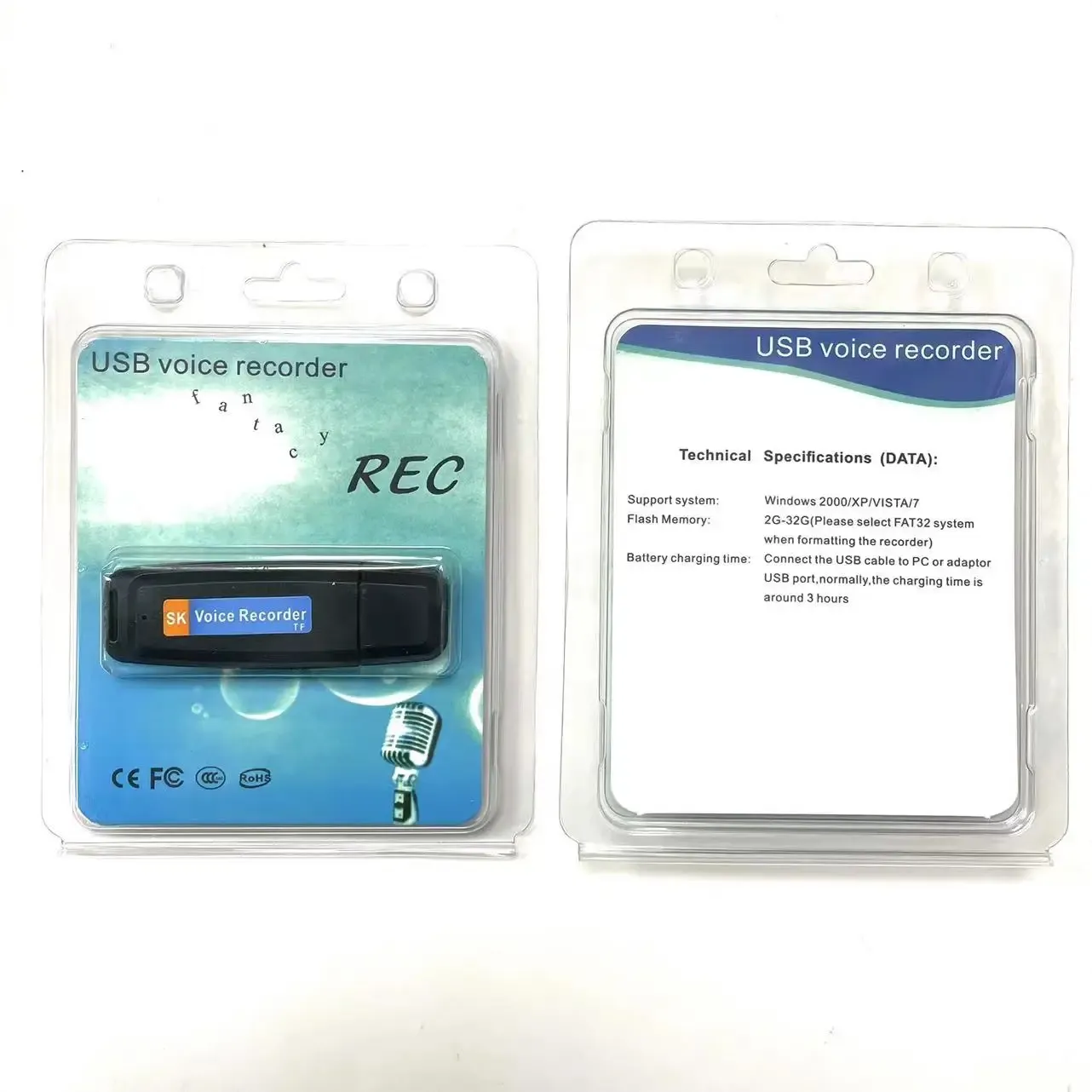 Dictaphone USB Discret – Enregistreur Vocal Numérique avec Support 32GBimage 4